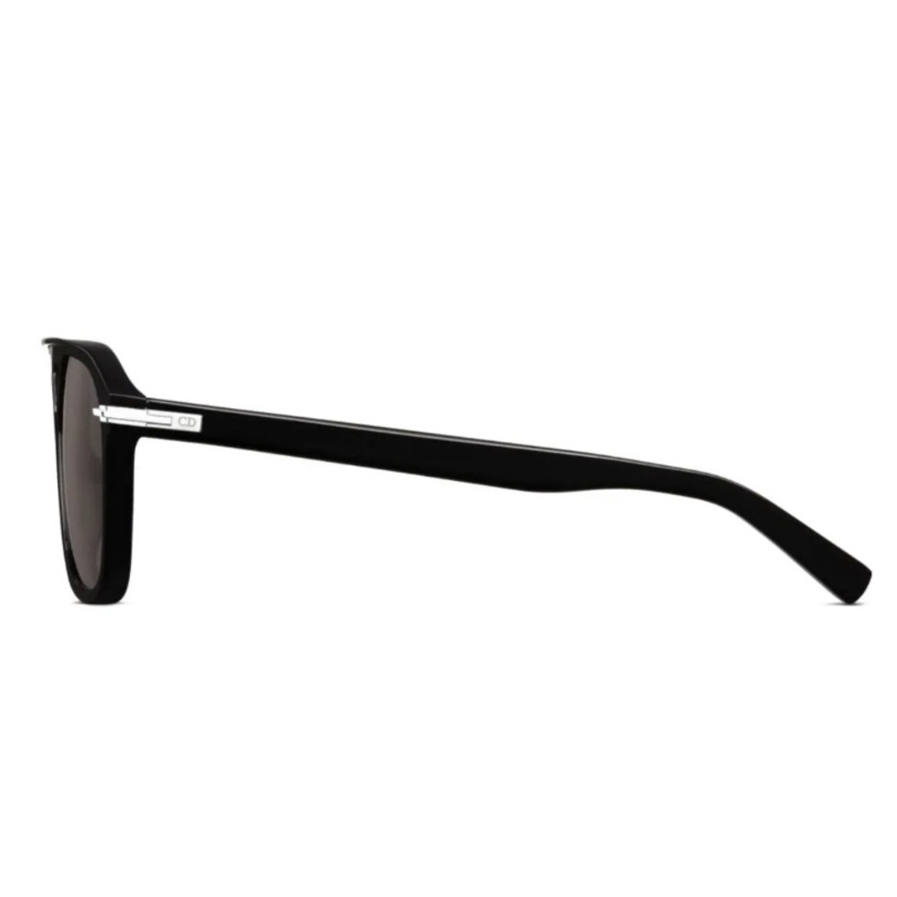 DIOR DIORBLACKSUIT S41  10A0 Shiny Black Smoke Square Sunglasses 55MM With Case - Picture 12 of 12